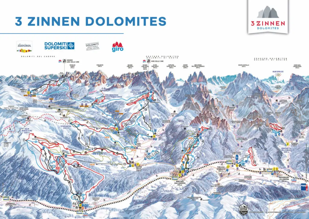 Mapa tras - 3 Zinnen