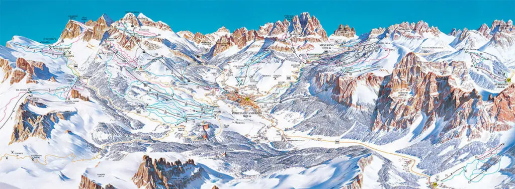 Mapa tras - Cortina d'Ampezzo