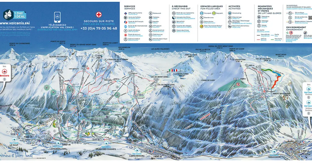 Mapa tras - Val Cenis