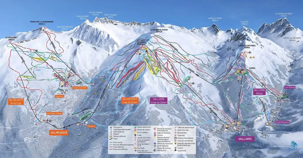 Mapa tras - Valloire