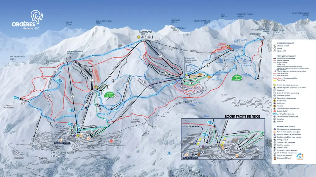 Mapa tras - Orcieres