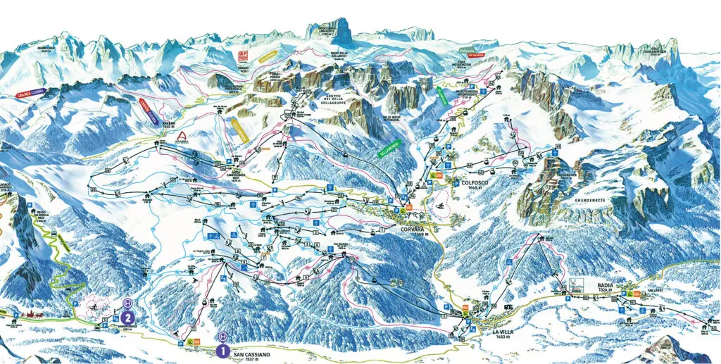Mapa tras - Alta Badia