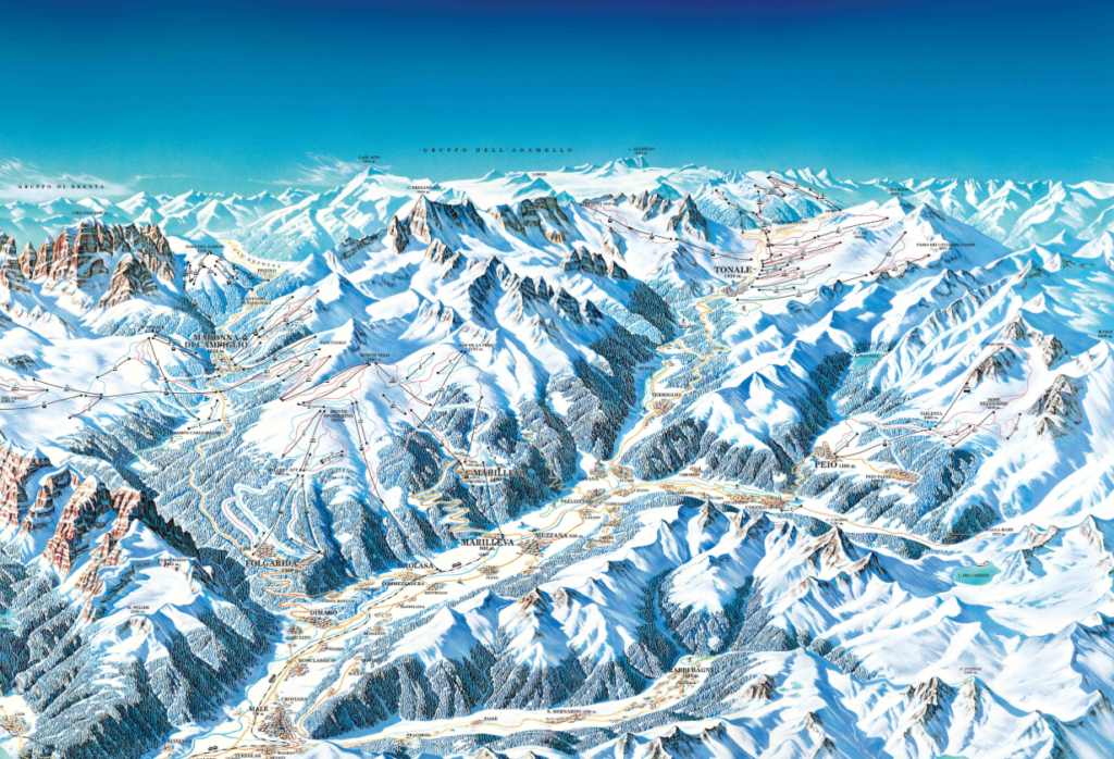 Mapa tras - Folgarida Marilleva