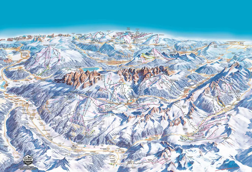 Mapa tras - Pinzolo