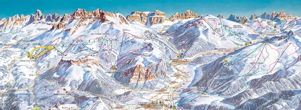 Mapa tras - Val di Fiemme