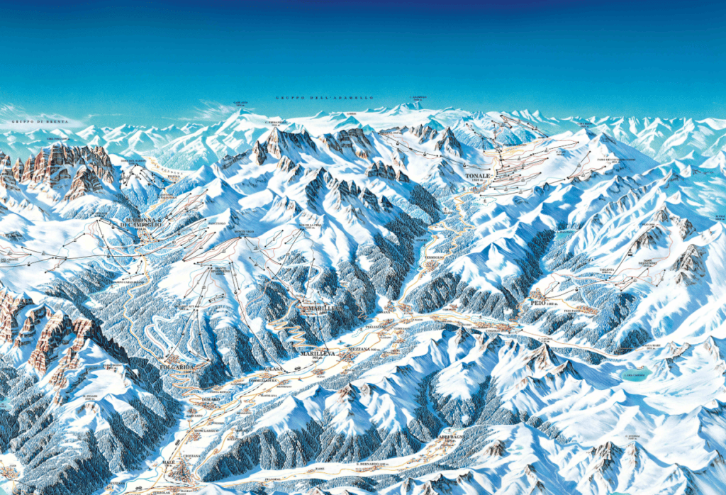 Mapa tras - Folgarida Marilleva